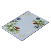 Winter Blauwe Distel Eucalyptus Trouw Wonderland Notitieboek (Linkerzijde)