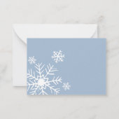 Winter Blauwe Luier Raffle Kaart Notitiekaartje (Achterkant)
