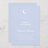 Winter Blauwe Maan en sterren Kaart (Voorkant / Achterkant)