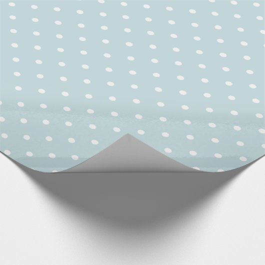 Winter Blauwe Polka Dot Cadeaupapier (Hoek)