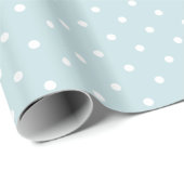 Winter Blauwe Polka Dot Cadeaupapier (Rol Hoek)