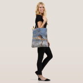 Winter Blauwe Rietzanger Dier Tote Bag (Op model)