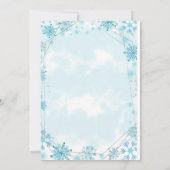 Winter Blauwe sneeuw in de Vrijgezellenfeest van d Kaart (Achterkant)