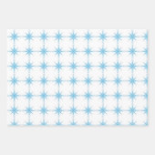 Winter Blauwe sneeuwvlok Inpakpapier Vel (Voorkant 3)