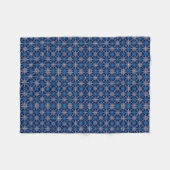 Winter Blauwe Sneeuwvlokdeken Fleece Deken (Voorkant (Horizontaal))