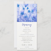 Winter Blauwe Tuin Trouwprogramma Kaart (Voorkant)