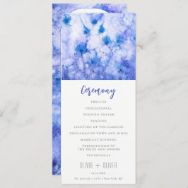 Winter Blauwe Tuin Trouwprogramma Kaart