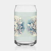 Winter Blauwe Vogel Beskrans Blikvorm Glas (Rechts)