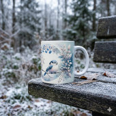 Winter Blauwe Vogel Beskrans Koffiemok