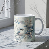 Winter Blauwe Vogel Beskrans Koffiemok