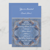 Winter Blauwe Vogel Natuur Kunst Feest Kaart (Voorkant / Achterkant)