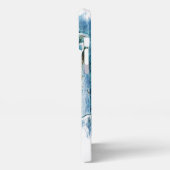 Winter Blauwe vogels Het Schilderen iPhone 13 Pro  Hoesje (Linkerkant)