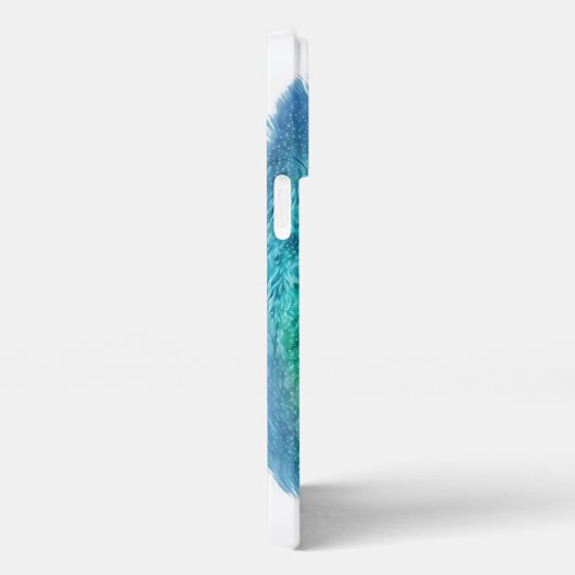 Winter Blauwe vogels Het Schilderen iPhone 13 Pro  Hoesje (Rechterkant)