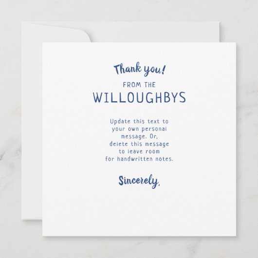 Winter Blauwe Vogels In Liefde Kerst Huwelijk Bedankkaart (Achterkant)