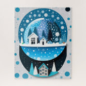 Winter Blauwe Vogels In Liefde Kerst Huwelijk Legpuzzel (Verticaal)