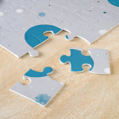 Winter Blauwe Vogels In Liefde Kerst Huwelijk Legpuzzel (Zijkant)