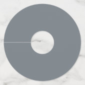 Winter Blauwte met Snowflake Wijnglaslabel (Achterkant)