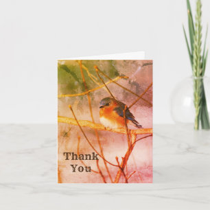 Winter Blauwvogel Natuur Art Hartelijk dank Bedankkaart