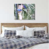 Winter Blauwvogels Canvas Afdruk (Insitu (Slaapkamer))