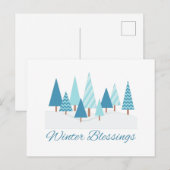 Winter Blessings Briefkaart (Voorkant / Achterkant)