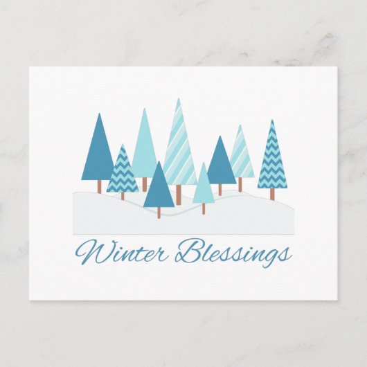 Winter Blessings Briefkaart (Voorkant)