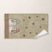 Winter Blessings Country Folkart Sneeuwkoppel Bad Handdoek (Handdoek)