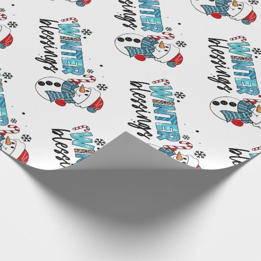 Winter Blessings Customize Cadeaupapier (Hoek)