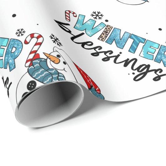 Winter Blessings Customize Cadeaupapier (Rol Hoek)