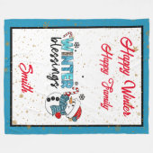 Winter Blessings Customize Fleece Deken (Voorkant (Horizontaal))