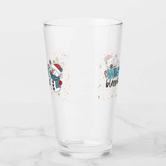 Winter Blessings Customize Glas (Links)