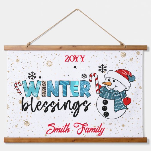 Winter Blessings Customize Hangend Wandkleed (Voorkant)