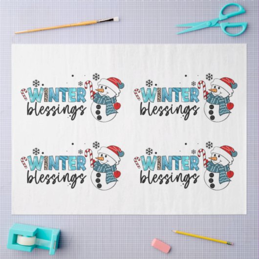 Winter Blessings Customize Tissuepapier (Craft)