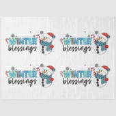 Winter Blessings Customize Tissuepapier (Voorkant)