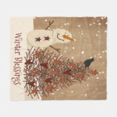 Winter Blessings Fleece Blanket (Voorkant (Horizontaal))