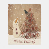 Winter Blessings Fleece Blanket Deken (Voorkant)