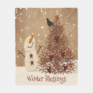 Winter Blessings Fleece Blanket Deken