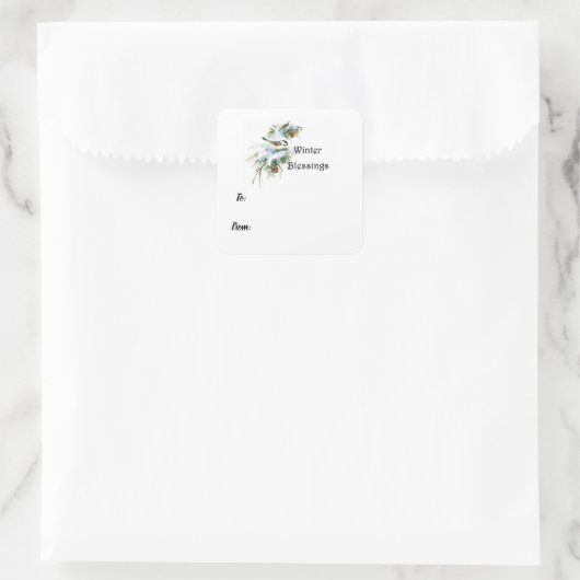 Winter Blessings Gift Sticker Label (Tas)