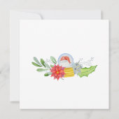 Winter Blessings kerstfamilie Foto collage Kaart (Achterkant)