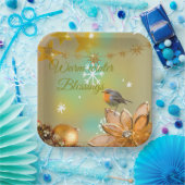 Winter Blessings paper plates  Papieren Bordje (Feest)