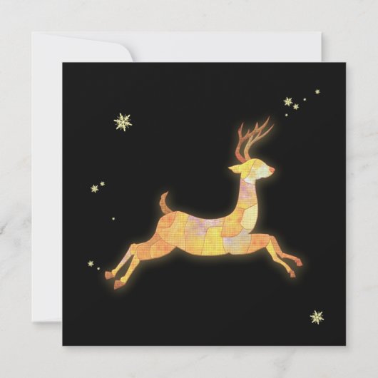 Winter Blessings Rendier Bruiloft Save the Date (Achterkant)