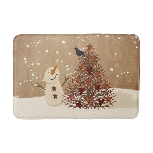 Winter Blessings Snowman Bath Mat (Voorkant)