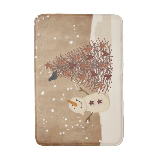 Winter Blessings Snowman Bath Mat (Voorkant Verticaal)