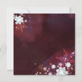 Winter Blings Merlot & Witte Bruiloft Kaart (Achterkant)
