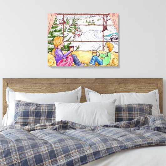 Winter Bliss Canvas Afdruk (Insitu (Slaapkamer))