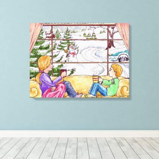 Winter Bliss Canvas Afdruk (Insitu (Houten vloer))