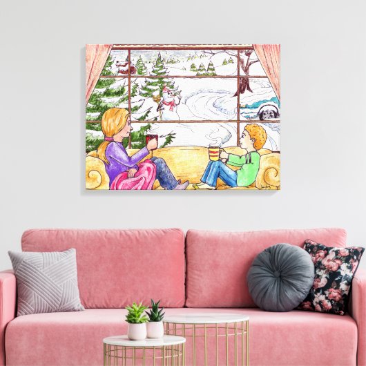 Winter Bliss Canvas Afdruk (Insitu (Woonkamer))