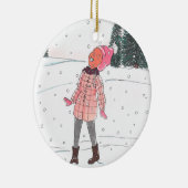 Winter  Bliss Keramisch Ornament (Rechts)