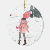 Winter  Bliss Keramisch Ornament (Links)