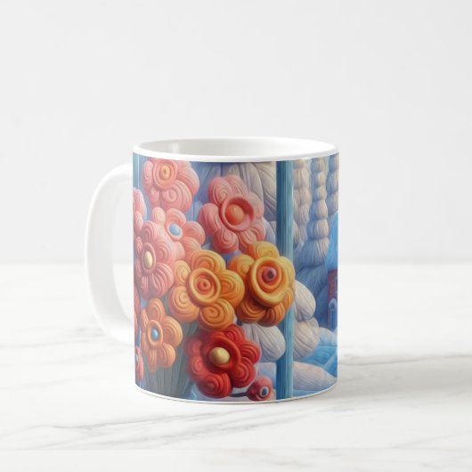 Winter Bloei Raam Koffiemok (Voorkant links)