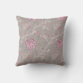 Winter Bloei Roze Knoppen Kussen (Achterkant)